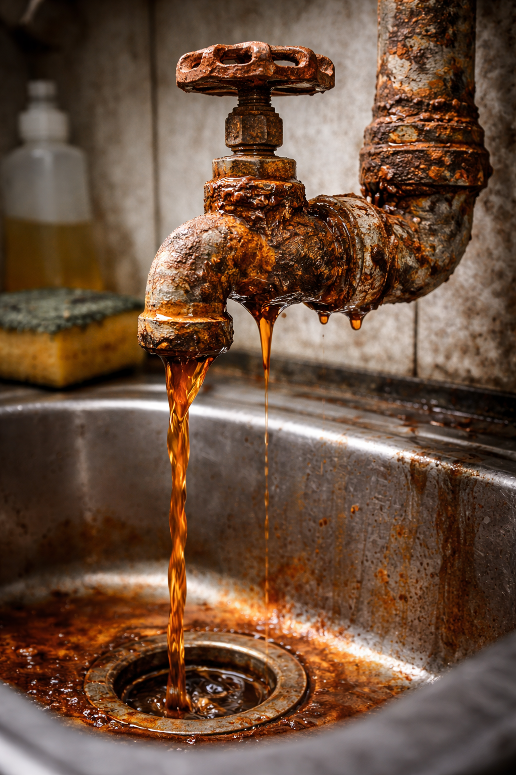 Rusted water pipe